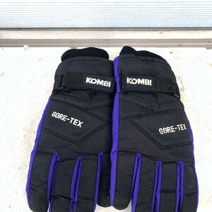 Kombi Men’s Black and Purple Gore-Tex Gloves Size Large